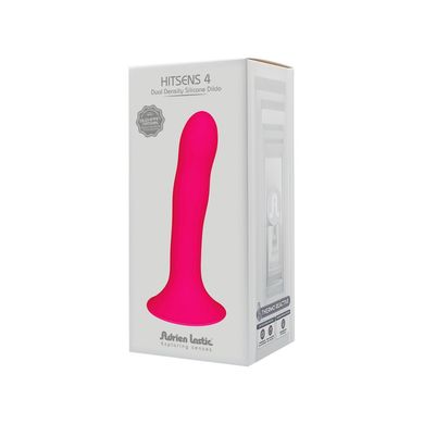 Дилдо с присоской Adrien Lastic Hitsens 4 Pink, отлично для страпона, диаметр 3.7см, длина 17,8см