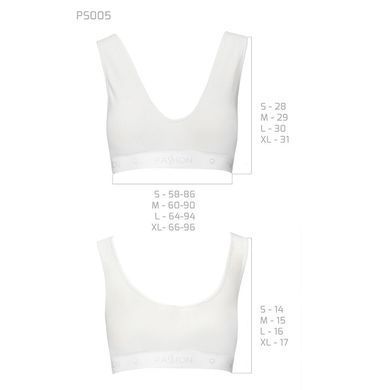 Спортивный топ из эластичного хлопка Passion PS005 TOP M, white