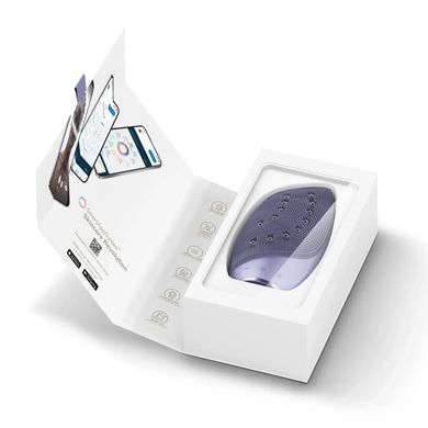 Очищувальна щітка для обличчя GESKE Sonic Thermo Facial Brush&Face-Lifter 8в1 purple