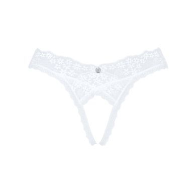 Мереживні танга Obsessive Heavenlly crotchless thong M/L, з доступом