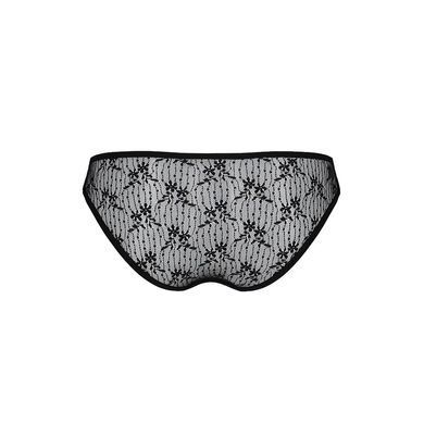 Трусики-слипы с кружевной сеточкой Passion DINA THONG S/M, black