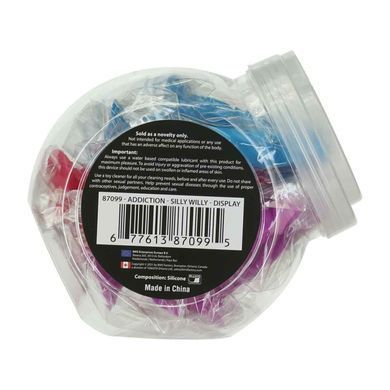 Набор фаллоимитаторов ADDICTION Silly Willy 3.3&rdquo; Silicone Dildo, 3 цвета, 12 шт