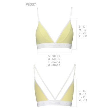 Спортивний топ з подвійними бретелями Passion PS007 TOP XL, yellow