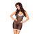 Прозрачная сорочка приталенная с чашечками NANNA CHEMISE black XXL/XXXL - Passion, трусики