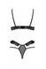 Эротический комплект Passion DOLLY SET, XXL/XXXL, black, с открытыми чашками