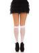 Гольфы ажурные Leg Avenue Sweetheart Ruffle Cuff Knee Highs, белые, рисунок-сердечки