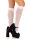 Гольфы ажурные Leg Avenue Sweetheart Ruffle Cuff Knee Highs, белые, рисунок-сердечки