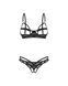 Комплект Obsessive Euridia 2-pcs crotchless set M/L