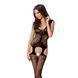 Бодистокинг Passion BS046 black, комбинезон с имитацией чулок