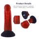 Силиконовый дилдо Hismith 8.35" Curved Silicone Dildo Red Monster Series