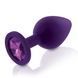 Набор силиконовых анальных пробок с кристаллом Rianne S: Booty Plug Set Purple, диаметр 3,2см, 3,5см, 4,2см