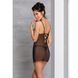 Сорочка с вырезами на груди, стринги Passion LOVELIA CHEMISE S/M, black
