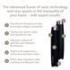 Ручка-масажер для обличчя з рожевим кварцом GESKE SmartAppGuided Sonic Rose Quartz LED Depuffing Pen 8in1 black