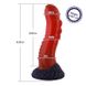 Силиконовый дилдо Hismith 8.35" Curved Silicone Dildo Red Monster Series