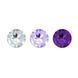 Набор силиконовых анальных пробок с кристаллом Rianne S: Booty Plug Set Purple, диаметр 3,2см, 3,5см, 4,2см