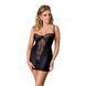 (SALE) Сорочка приталенная с чашечками ZOJA CHEMISE black 4XL/5XL - Passion, трусики