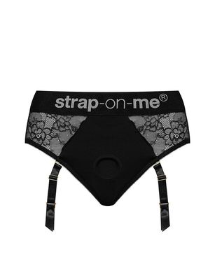 Мереживні трусики для страпона з підв’язками для панчіх Strap-On-Me DIVA HARNESS - L