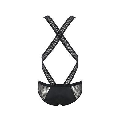 Мужское эротическое сетчатое боди Passion 045 VICTOR S/M Black, экокожа, сетка