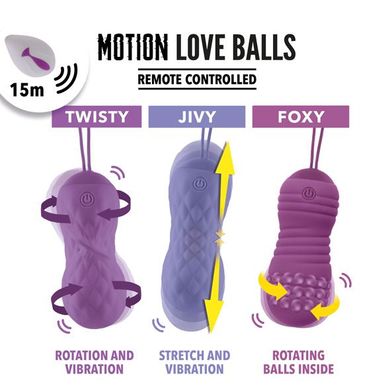 Вагинальные шарики с жемчужным массажем FeelzToys Motion Love Balls Foxy с пультом ДУ, 7 режимов