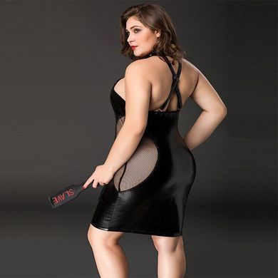 Еротична сукня JSY &laquo;Спокуслива Міла&raquo; Plus Size Black, прозорі вставки, стрепи, халтер