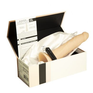 Фаллоимитатор Naked Addiction &mdash; 9&Prime; Silicone Dual Density Bendable Dildo Vanilla, вибропуля в подарок