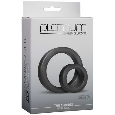 Набір ерекційних кілець Doc Johnson Platinum Premium Silicone &mdash; The C-Rings &mdash; Charcoal