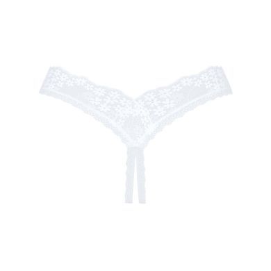 Кружевные танга Obsessive Heavenlly crotchless thong XL/2XL, с доступом