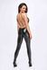 Комбінезон Noir Handmade F306 Mirage catsuit with jewelry rhinestone chain adorning the back - S