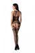 Бодистокинг с множеством бретелей Passion BS095 One Size, black, имитация пояса и чулок, с доступом