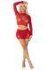 Комплект Leg Avenue Rhinestone Crop Top and Mini Skirt One Size, Red