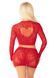 Комплект Leg Avenue Rhinestone Crop Top and Mini Skirt One Size, Red