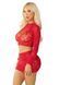 Комплект Leg Avenue Rhinestone Crop Top and Mini Skirt One Size, Red