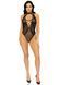 Leg Avenue Net and lace halter bodysuit OS Black
