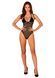 Прозоре боді Obsessive Selinne teddy XL/2XL Black, дрібна сітка, подвійні бретелі