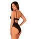Прозоре боді Obsessive Selinne teddy XL/2XL Black, дрібна сітка, подвійні бретелі
