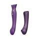 Смартвибратор 3в1 Zalo &mdash; Queen Set Twilight Purple, пульсирующая жемчужина и вакуум, кристалл Swarovski