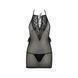 Сорочка прозрачная приталенная Passion ERZA CHEMISE S/M, black, трусики
