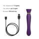 Смартвибратор 3в1 Zalo &mdash; Queen Set Twilight Purple, пульсирующая жемчужина и вакуум, кристалл Swarovski