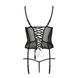 (SALE) Корсет с пажами PERDITA CORSET black XXL/XXXL - Passion Exclusive стрэпы,трусики, укороченный