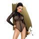 Боди Penthouse Spicy Whisper XL Black, имитация топа с длинными рукавами, закрытое декольте