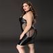 Еротична сукня JSY &laquo;Спокуслива Міла&raquo; Plus Size Black, прозорі вставки, стрепи, халтер